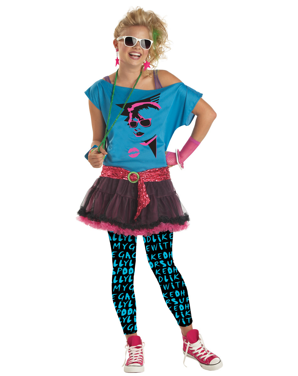 80S Kids Fashion
 CK76 Valley Girl Teen Pop Star 80 s Child Halloween Fancy