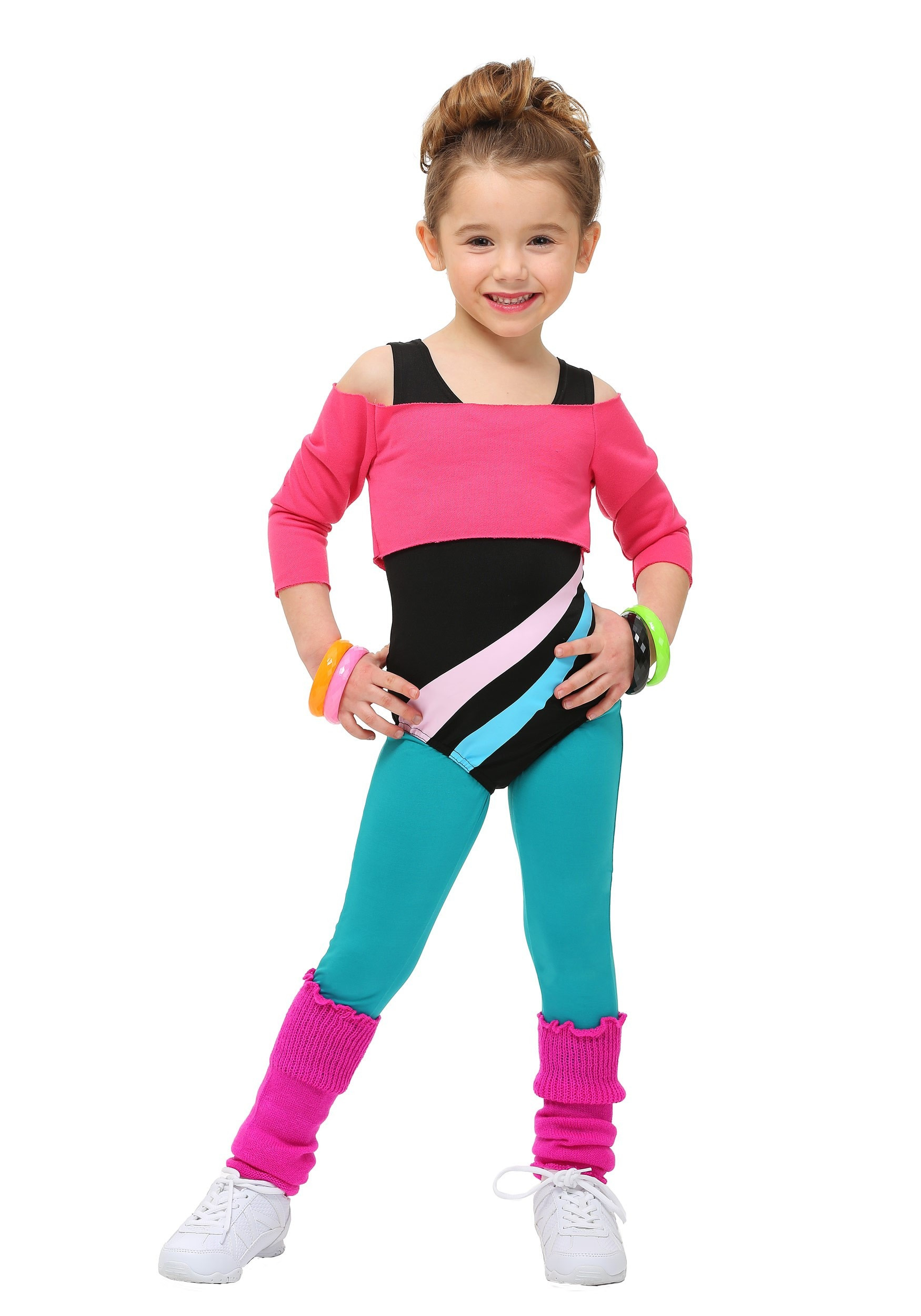 80S Kids Fashion
 Toddler 80 s Workout Girl Costume