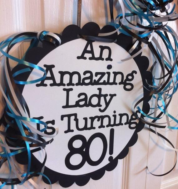 80Th Birthday Gift Ideas
 80th Birthday Decorations Giant Personalized Party Signs
