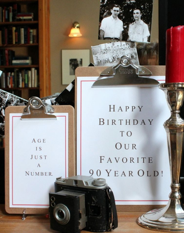 90th Birthday Party Ideas
 Favorite Things 90th Birthday party clipboards