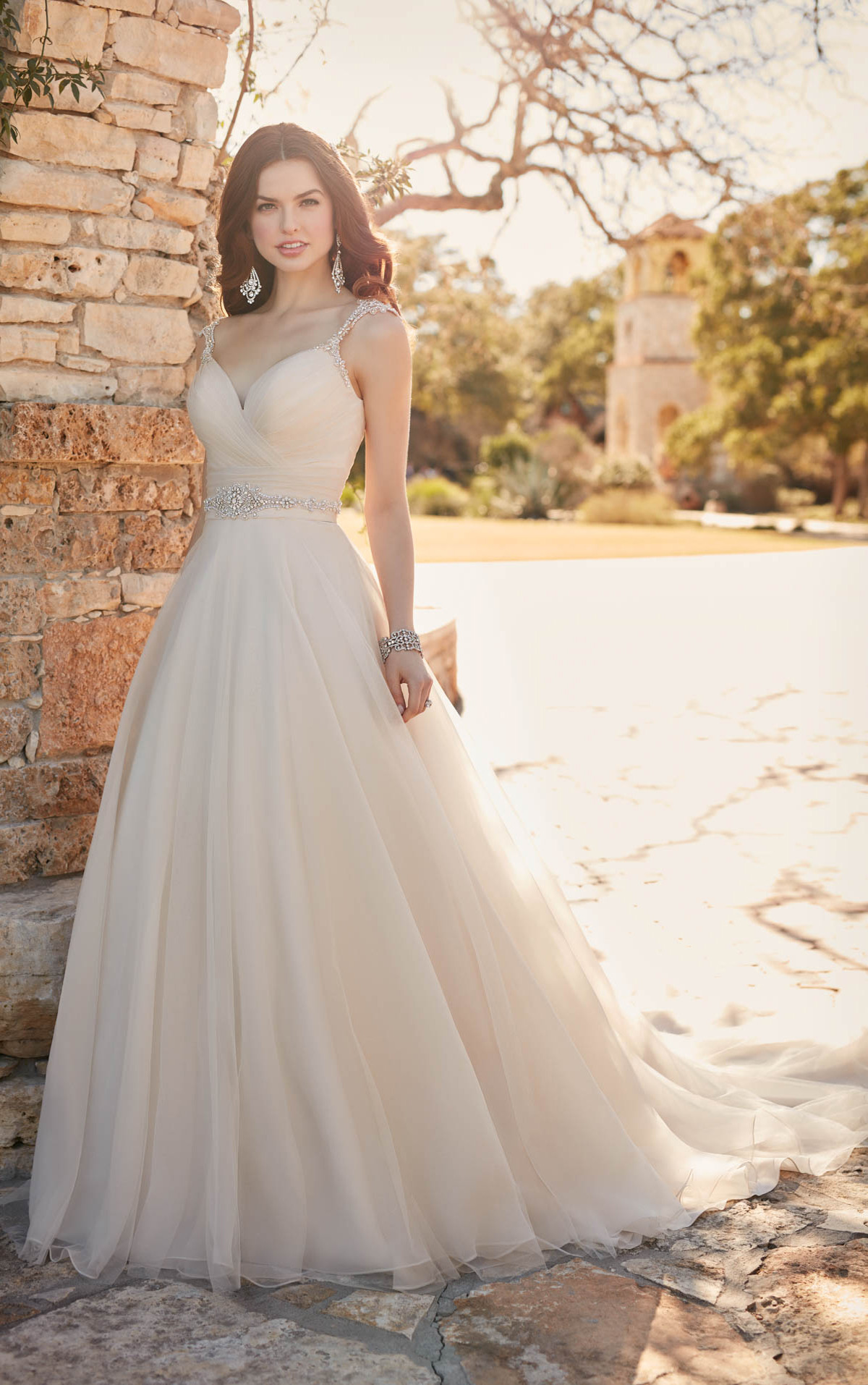A Line Wedding Gown
 A line wedding gown with ruched sweetheart bodice
