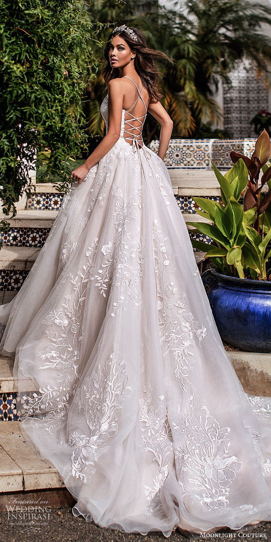A Line Wedding Gown
 Moonlight Couture Fall 2019 Wedding Dresses