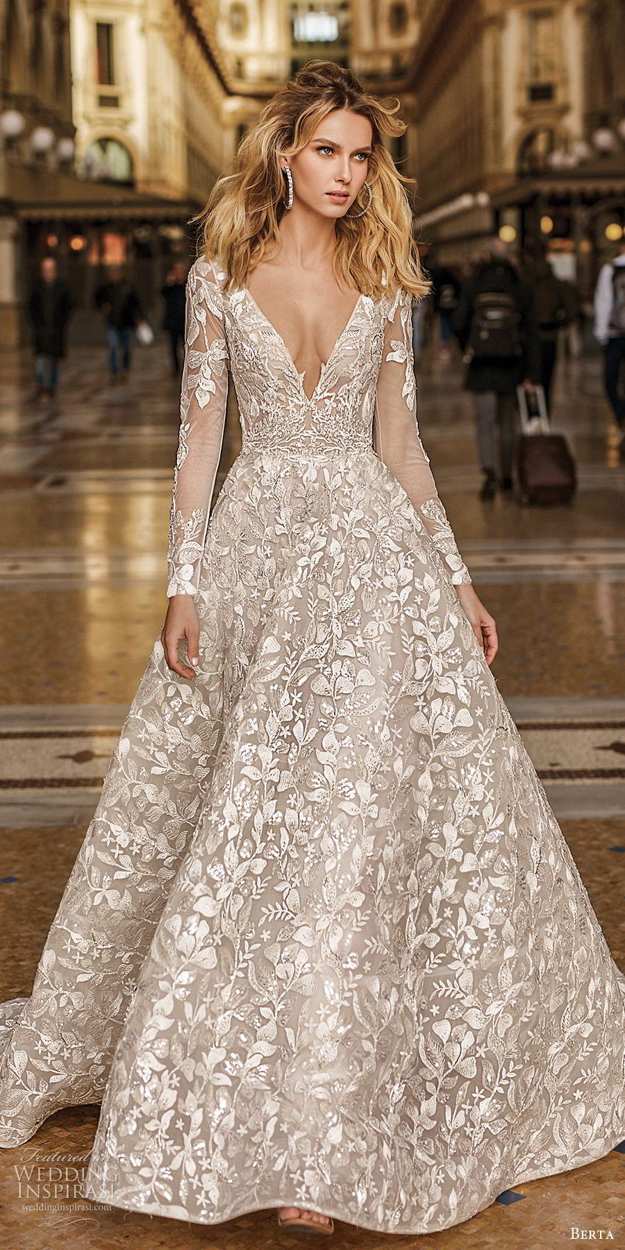 A Line Wedding Gown
 Berta Spring 2020 Wedding Dresses — “Milano” Bridal