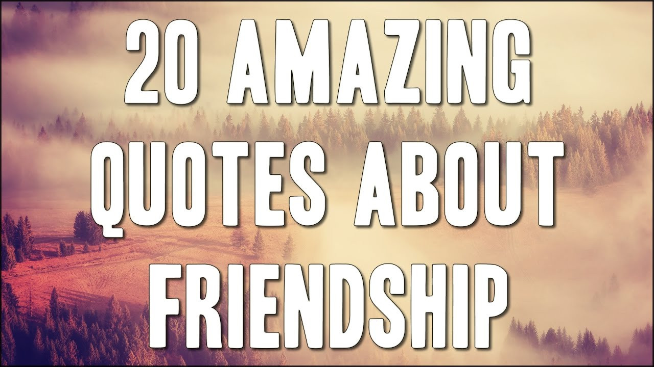 A Quote About Friendship
 20 Amazing Quotes About Friendship That Will Touch Your