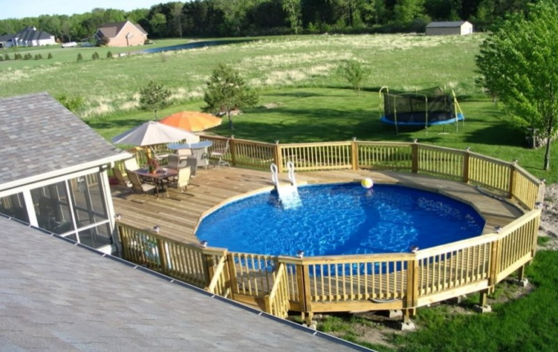 Above Ground Pool Deck Ideas
 40 Uniquely Awesome Ground Pools with Decks
