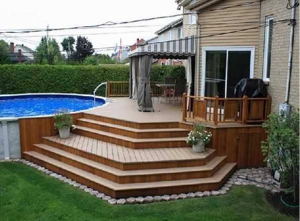 Above Ground Pool Deck Ideas
 Cool above ground pools with decks – modern backyard