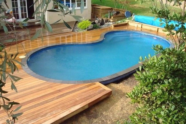 Above Ground Pool Deck Ideas
 ground pool decks – 40 modern garden swimming pool