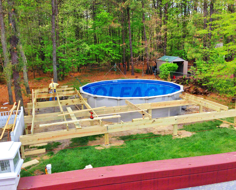 Above Ground Pool Deck Ideas
 Pool Deck Ideas Partial Deck The Pool Factory