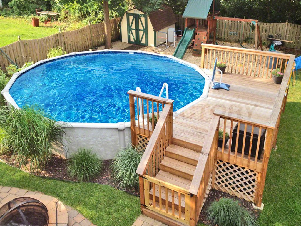 Above Ground Pool Deck Ideas
 Pool Deck Ideas Partial Deck The Pool Factory