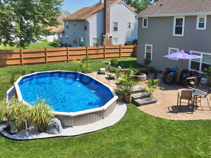 Above Ground Pool Designs
 Semi inground Pool s The Pool Factory