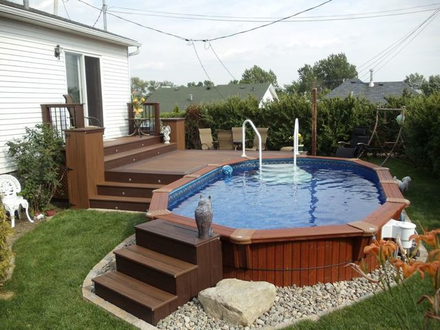 Above Ground Pool Designs
 95 best Ground Pool Landscaping images on Pinterest
