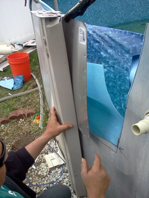 Above Ground Pool Wall Replacement
 NCP Pool Tech repairing a rusted out pool wall Dont trash