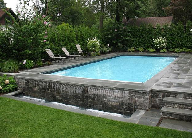 Above Ground Pool Waterfall
 Negative Edge Pool Designs and Spillover Waterfalls