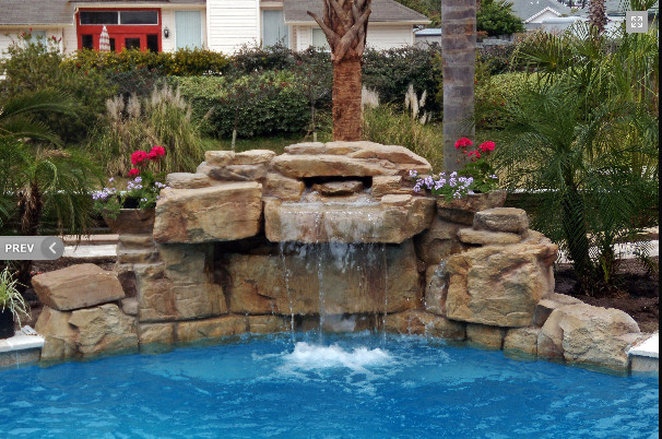 above ground pool waterfall ideas