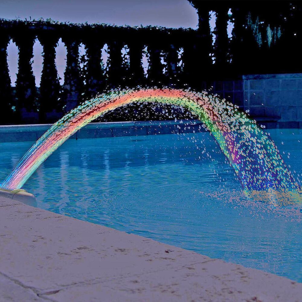 Above Ground Pool Waterfall
 Colorfoul Pool Accessory Lights Show Waterfall Fountain