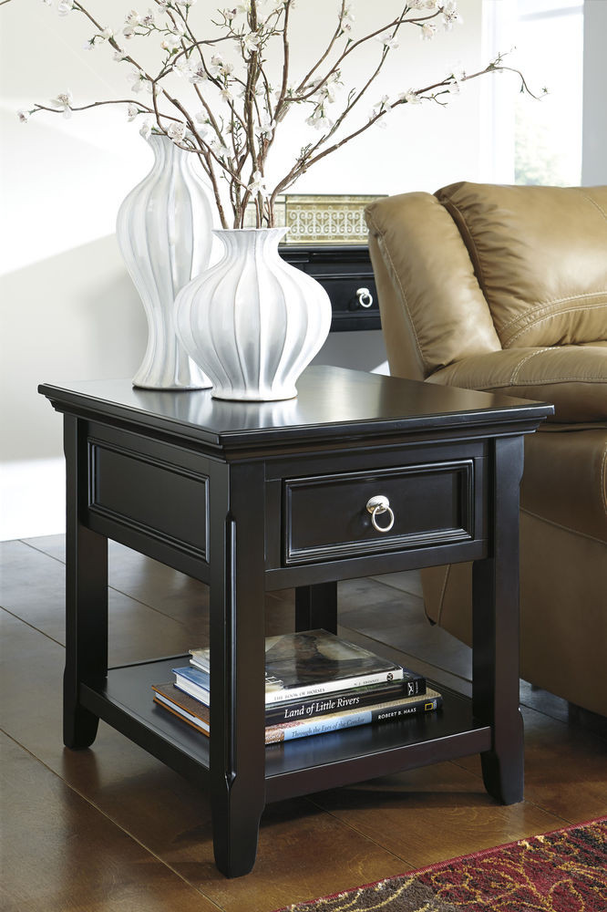 Accent Tables For Living Room
 Colin Black End Table Modern Contemporary Vintage Accent