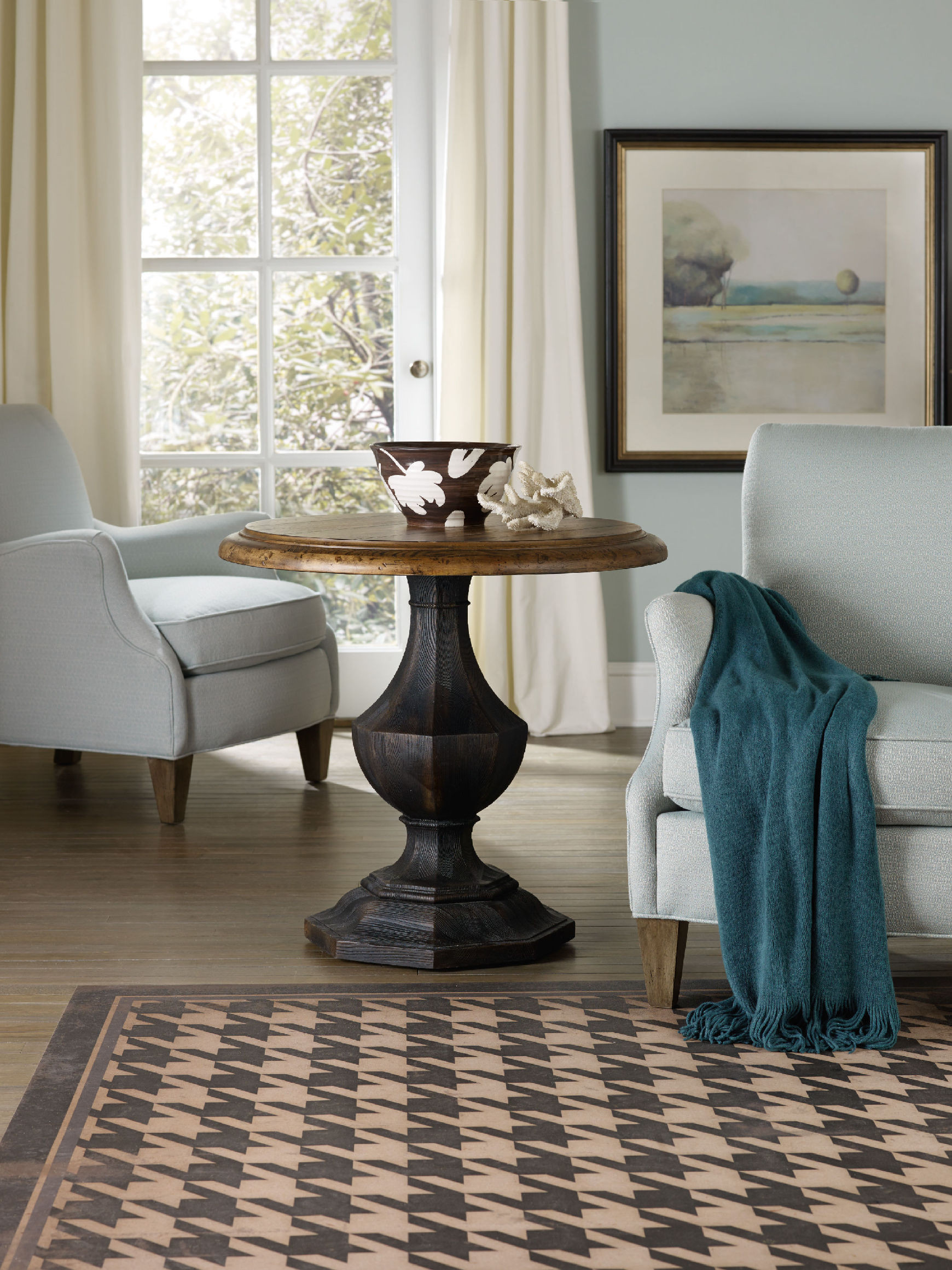 Accent Tables For Living Room
 Hooker Furniture Living Room Sanctuary Round Accent Table