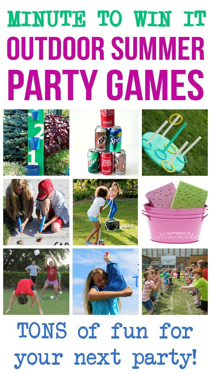 Activities For Birthday Party
 Minute to Win It Outdoor Summer Party Games These fun
