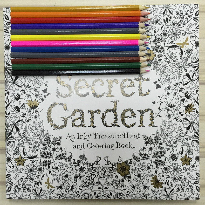 Adult Coloring Books And Pencils
 Secret Garden Coloring Book Adult Coloring Book Hand drawn