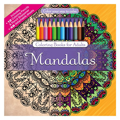 Adult Coloring Books And Pencils
 Mandalas Adult Coloring Book Set With Colored Pencils And