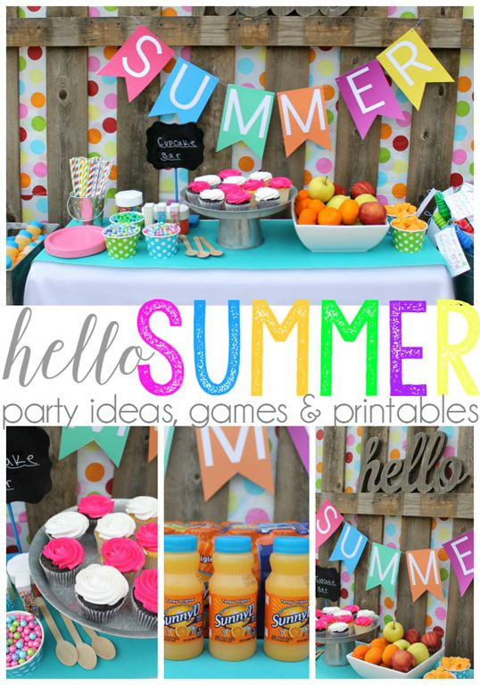 Adult Summer Party Ideas
 Hello Summer Party Ideas Games & Printables