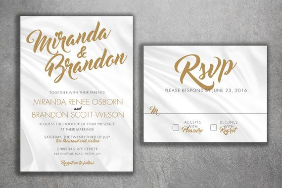 Affordable Wedding Invitations
 Affordable Wedding Invitations Set Printed with RSVP Cheap