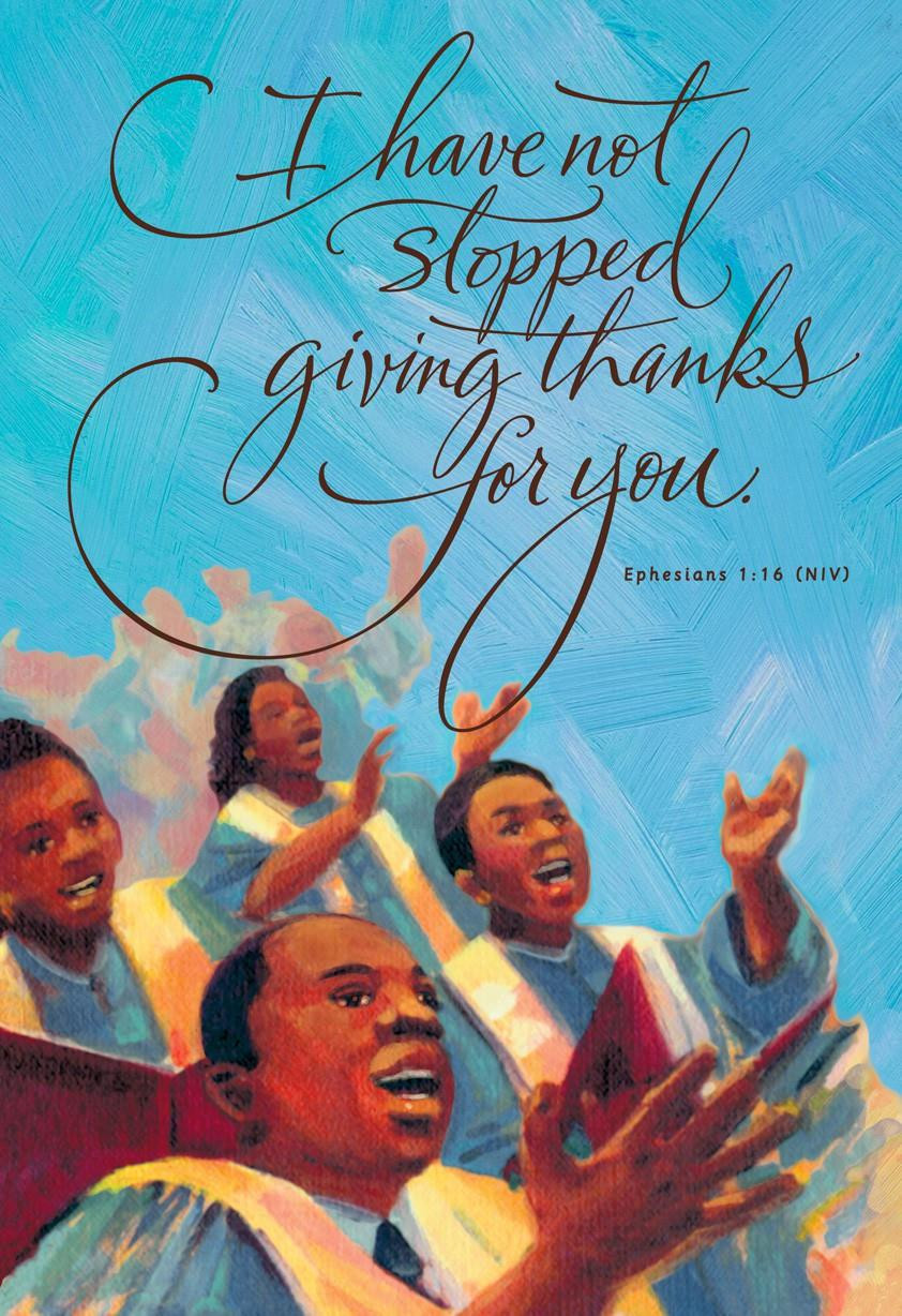 African American Birthday Cards
 African American Choir Blessing Birthday Card Greeting