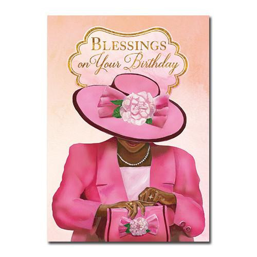 African American Birthday Cards
 Blessings African American Birthday Card 7x5 inches