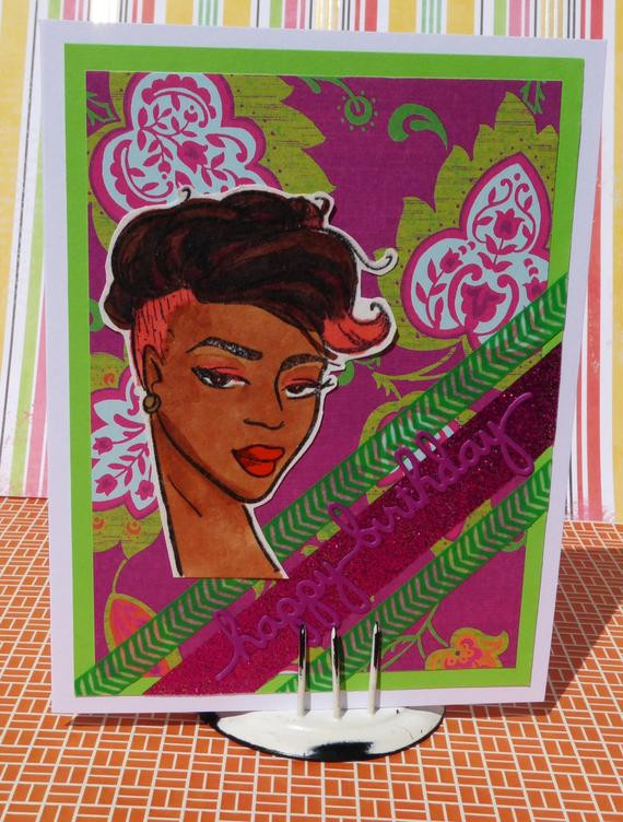 African American Birthday Cards
 African American Woman Happy Birthday Greeting Card