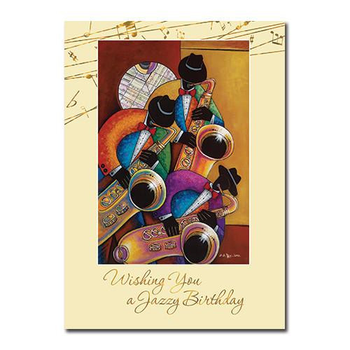 African American Birthday Cards
 Jazzy African American Birthday Card 7x5 inches High