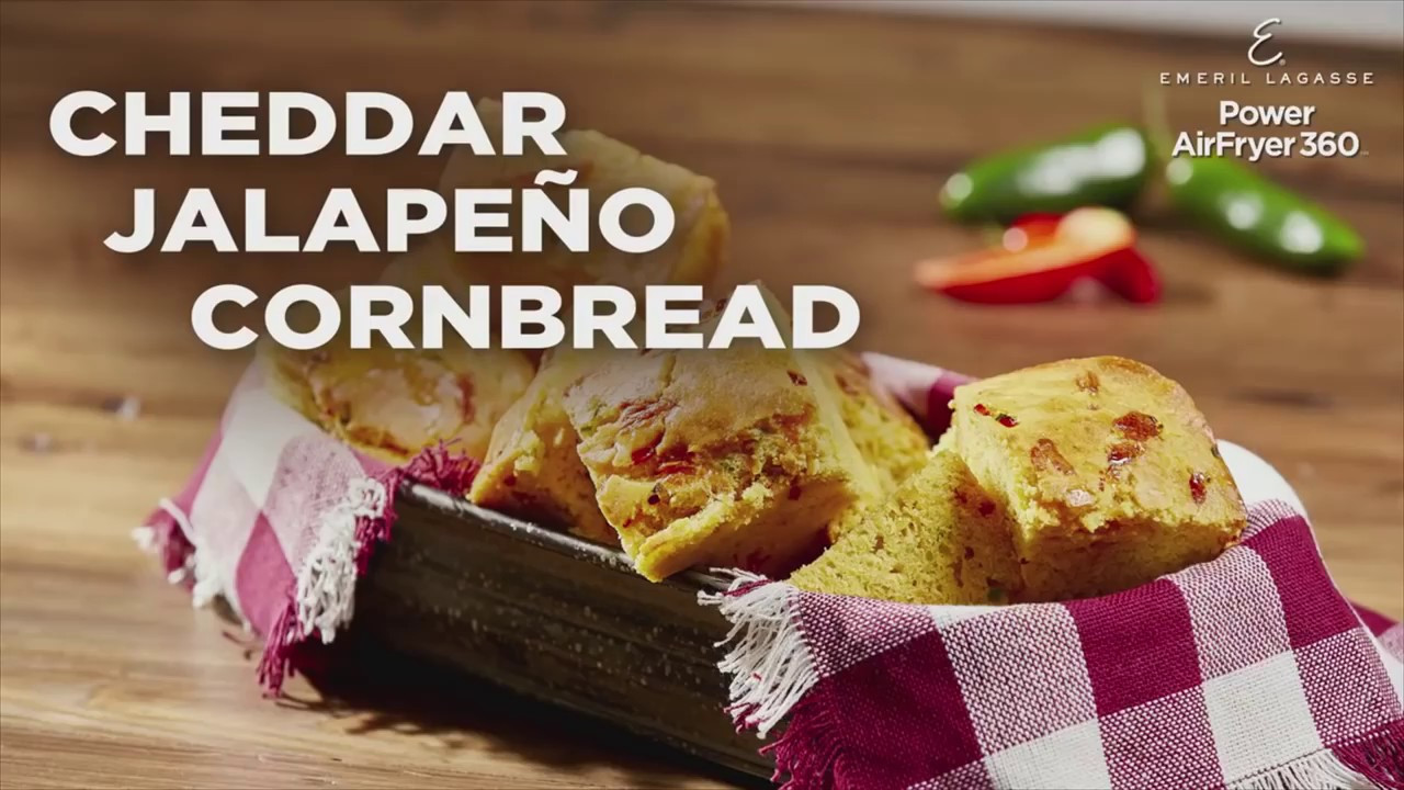 Air Fryer Cornbread Recipe
 Emeril AirFryer Cornbread Recipe Cheesy Cheddar Jalapeño