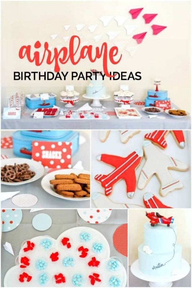 Airplane Birthday Decorations
 21 Fun June Birthday Party Ideas for Boys and Girls too