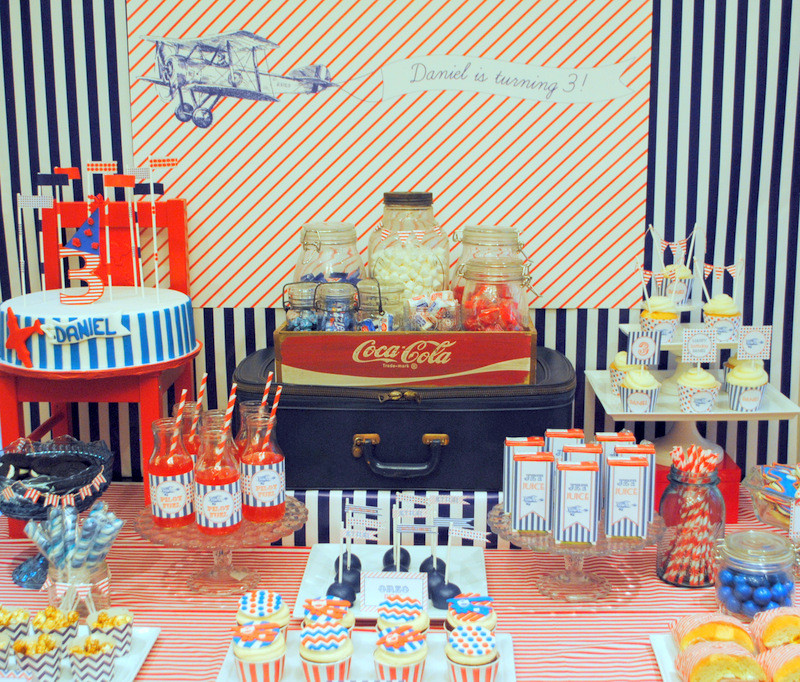 Airplane Birthday Decorations
 Karo s Fun Land Vintage Airplane Birthday Party