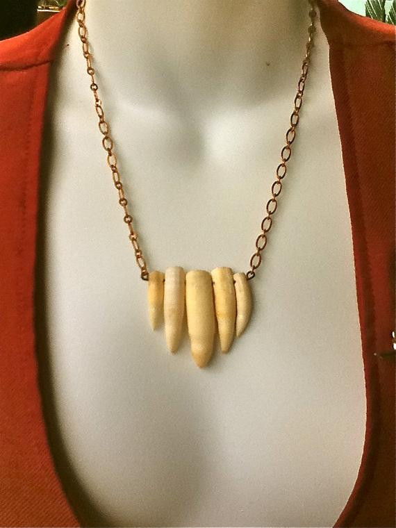Alligator Tooth Necklace
 Alligator Tooth Necklace by SavageRepublic on Etsy