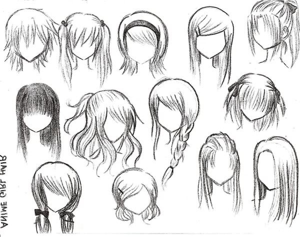 Anime Girl Hairstyles
 Frisuren Zeichnen