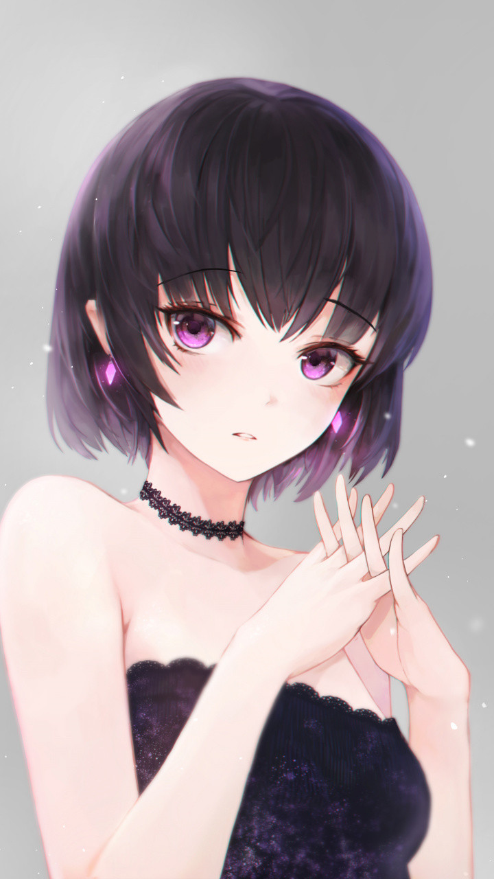 Anime Girl Short Hairstyles
 Download 720x1280 wallpaper beautiful anime girl bare