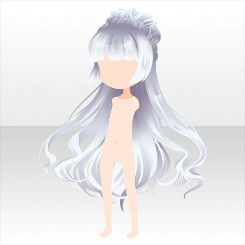 Anime Hairstyles Long
 Anime hair white long with bun