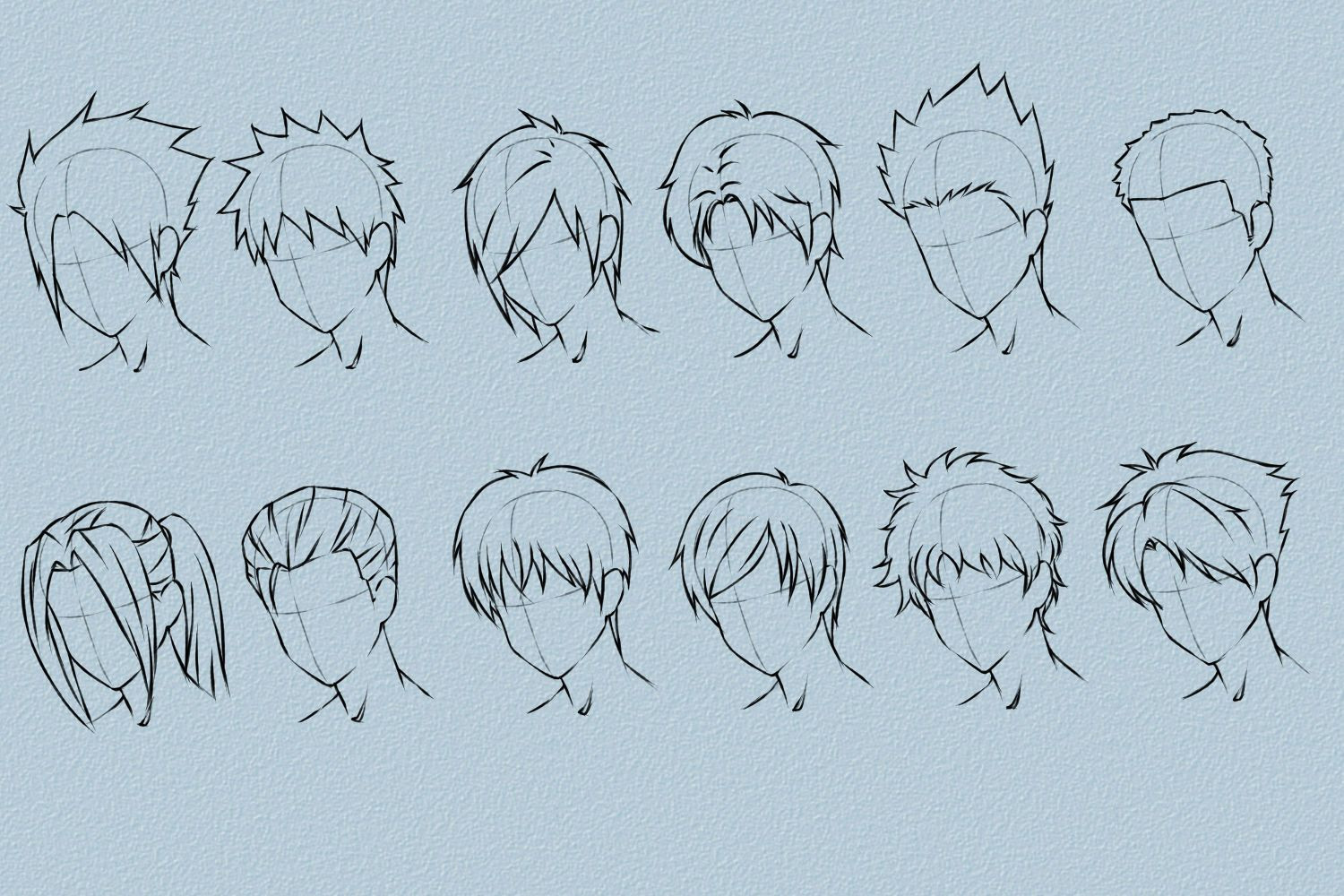 Anime Hairstyles Male
 How to Draw Anime Hair VripMaster