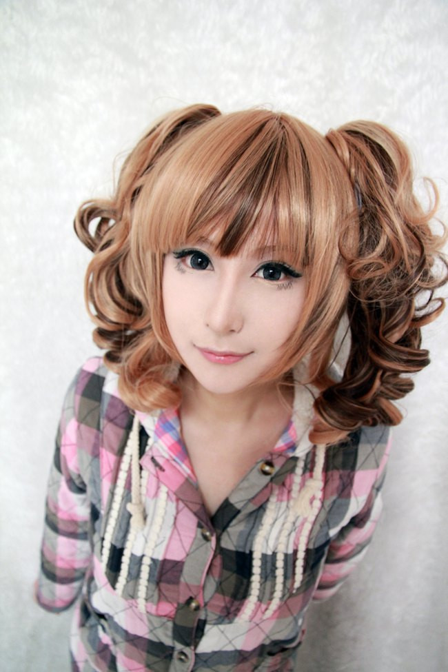Anime Pigtail Hairstyles
 Great Bargain 35cm Girls Cute Bown Mixed Curly Pigtails