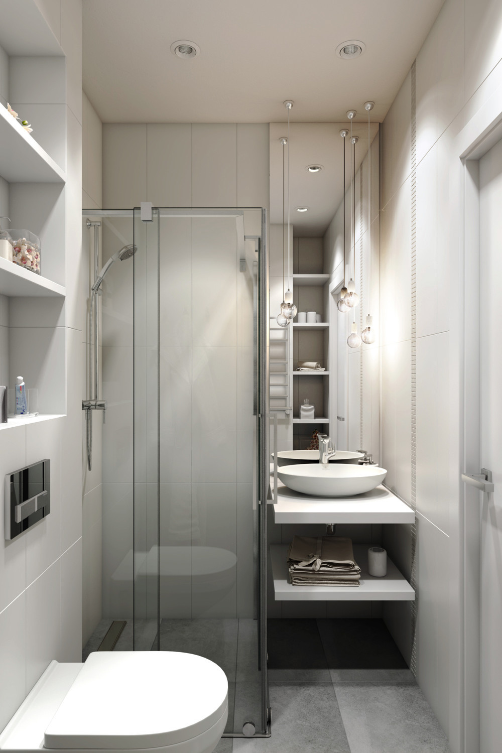 Apartment Bathroom Decor
 2 Small Apartment with Modern Minimalist Interior Design