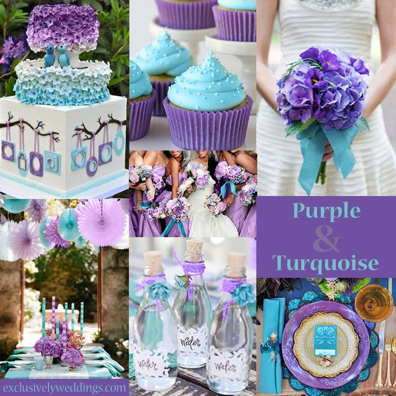 Aqua Wedding Colors
 Purple Wedding Color bination Options