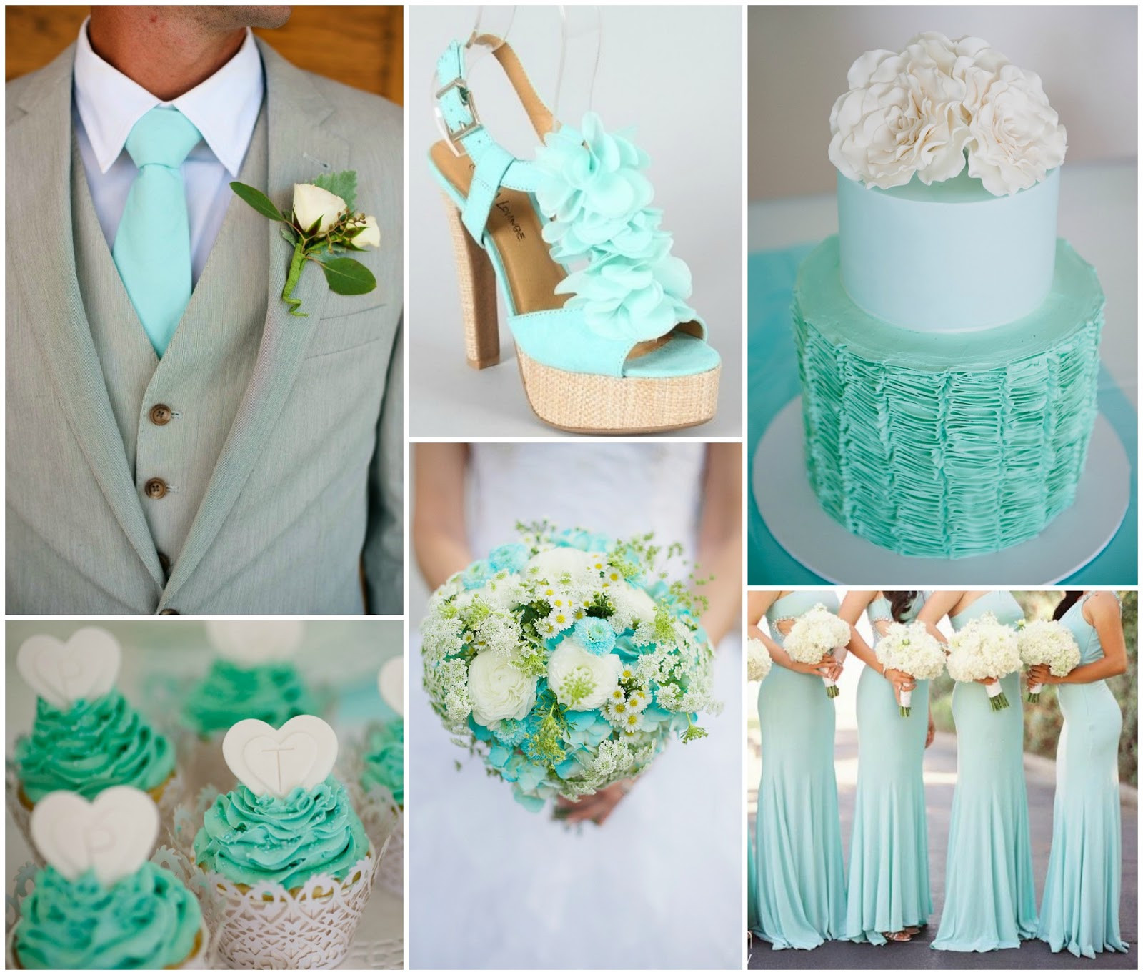 Aqua Wedding Colors
 Wedding Color Inspiration