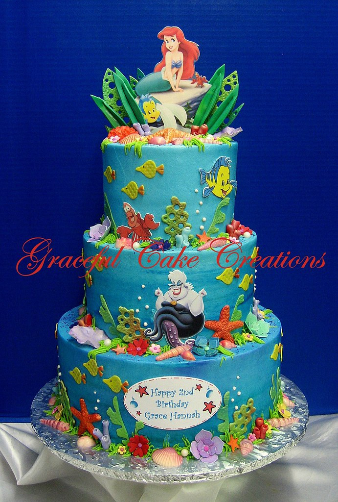 Ariel Birthday Cakes
 ARIEL LITTLE MERMAID BIRTHDAY CAKE Grace Tari