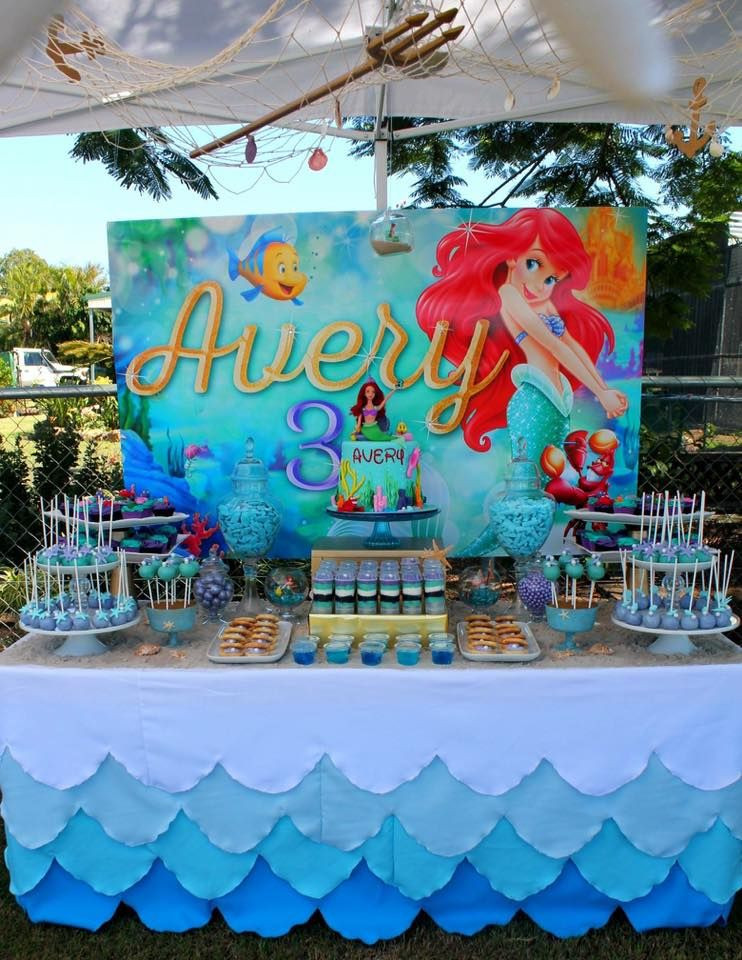Ariel Mermaid Birthday Party Ideas
 Pin by Jenny Valedaserra on N s first birthday in 2019