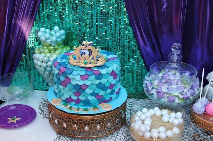 Ariel Mermaid Birthday Party Ideas
 Kara s Party Ideas Little Mermaid themed birthday party