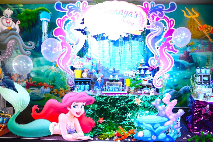 Ariel Mermaid Birthday Party Ideas
 Kara s Party Ideas Ariel the Little Mermaid Birthday Party