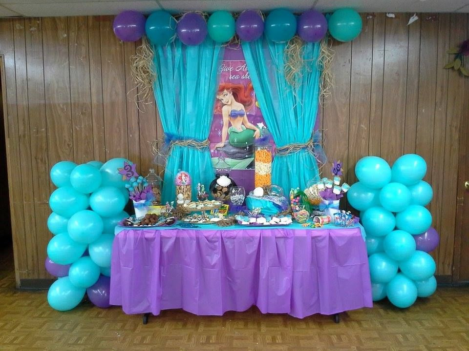 Ariel Mermaid Birthday Party Ideas
 The Little Mermaid Birthday Party Dessert Buffet Also