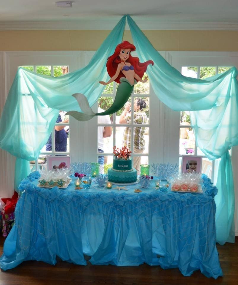 Ariel Mermaid Birthday Party Ideas
 Ariel birthday display Party