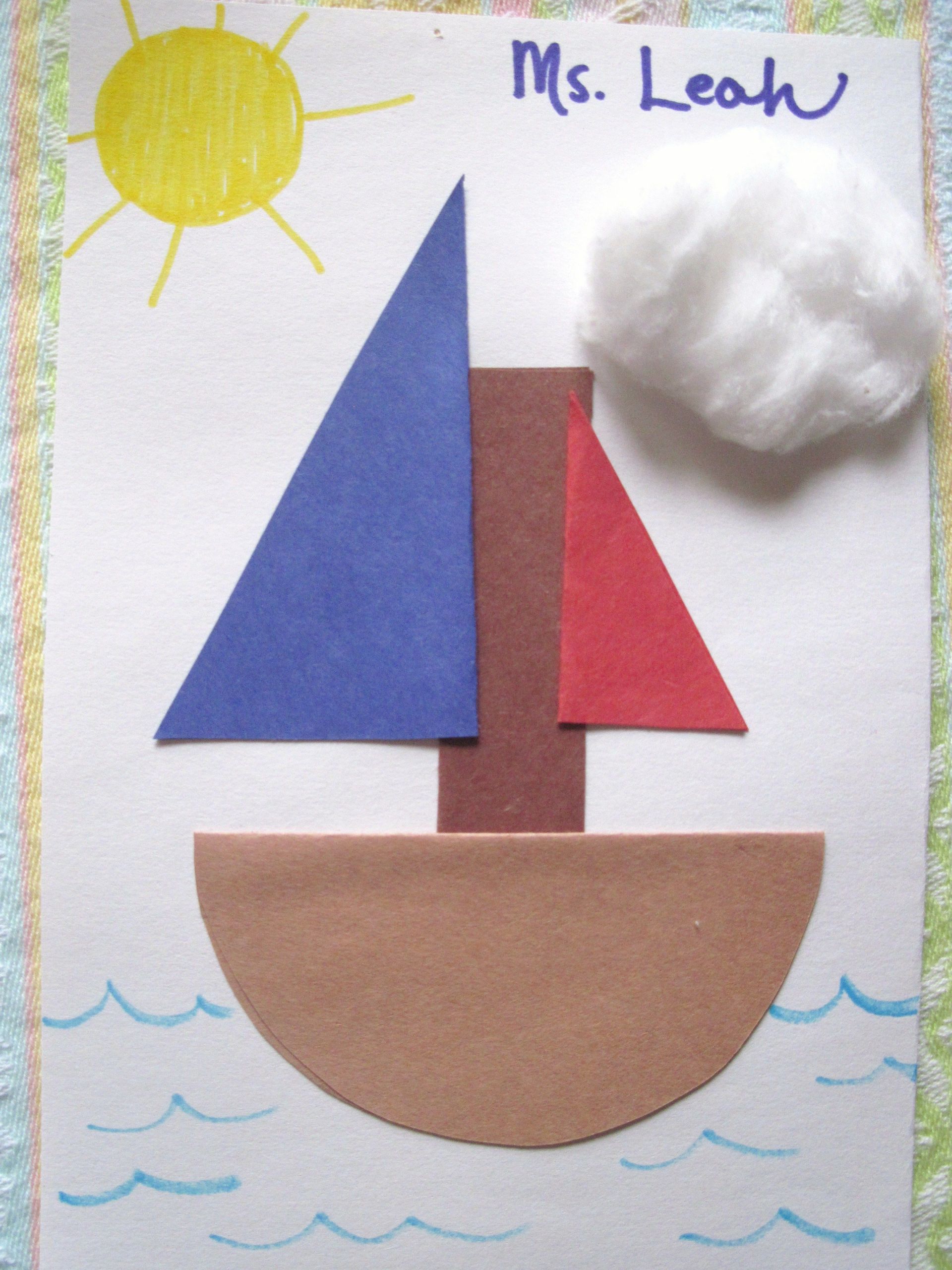 Art And Craft Activities For Preschoolers
 CRAFT Halves Boat