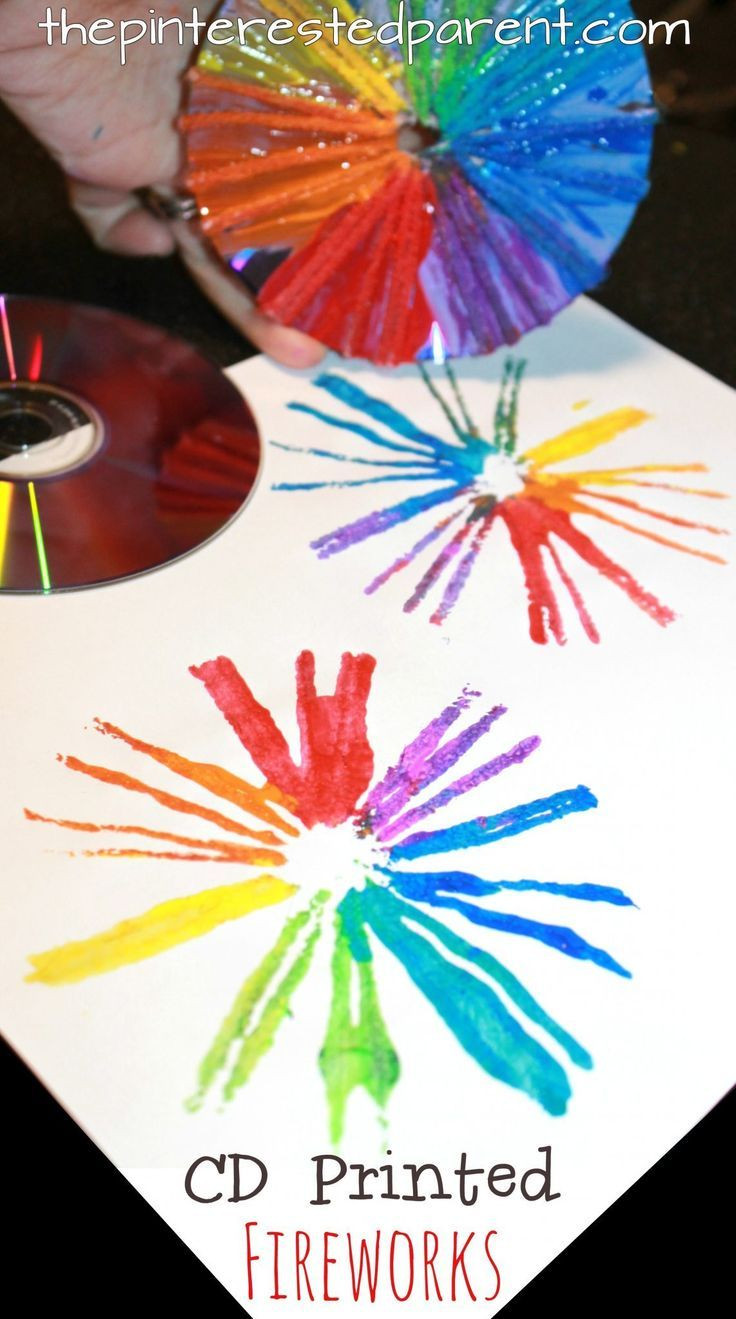 Art And Craft Activities For Preschoolers
 Printmaking With Cds For Kids Fourth of July